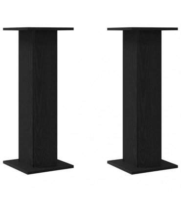vidaXL Plant Stand 2 pcs Black Oak 30 x 30 x 80 cm Engineered wood