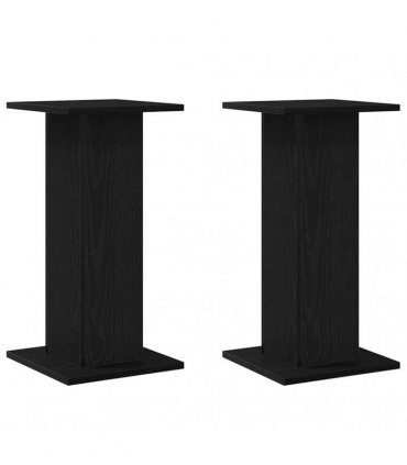 vidaXL Plant Stand 2 pcs Black Oak 30 x 30 x 60 cm Engineered wood