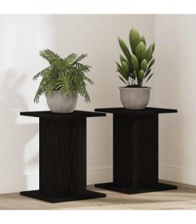 vidaXL Plant Stand 2 pcs Black Oak 30 x 30 x 40 cm Engineered wood