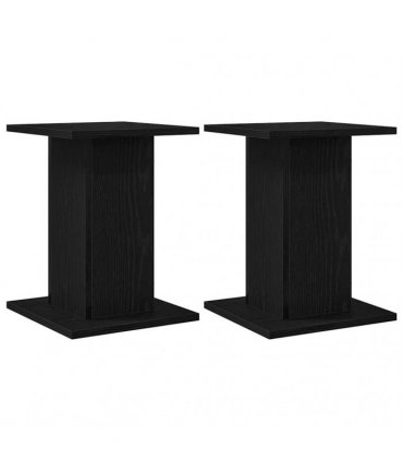 vidaXL Plant Stand 2 pcs Black Oak 30 x 30 x 40 cm Engineered wood