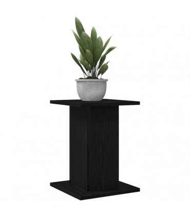 vidaXL Plant Stand 2 pcs Black Oak 30 x 30 x 40 cm Engineered wood