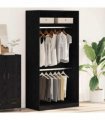 vidaXL Wardrobe Black Oak 100 x 50 x 200 cm