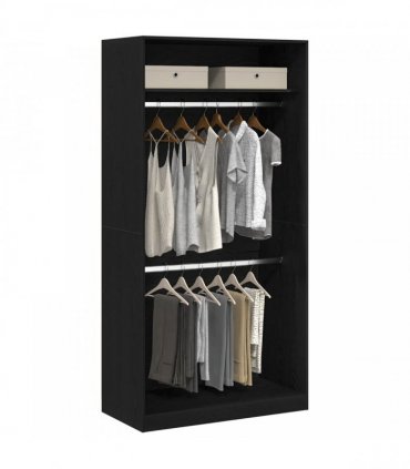 vidaXL Wardrobe Black Oak 100 x 50 x 200 cm