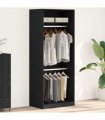 vidaXL Wardrobe Black Oak 80 x 50 x 200 cm