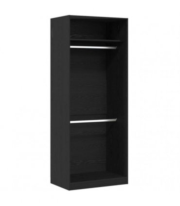 vidaXL Wardrobe Black Oak 80 x 50 x 200 cm