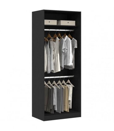 vidaXL Wardrobe Black Oak 80 x 50 x 200 cm