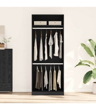vidaXL Wardrobe Black Oak 80 x 50 x 200 cm