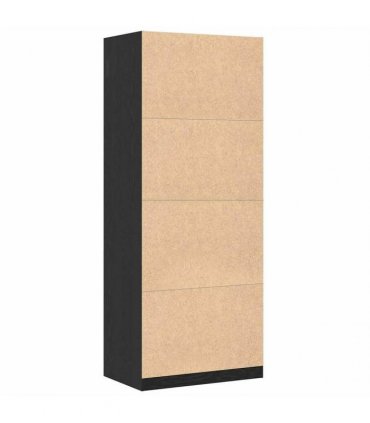 vidaXL Wardrobe Black Oak 80 x 50 x 200 cm