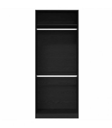 vidaXL Wardrobe Black Oak 80 x 50 x 200 cm