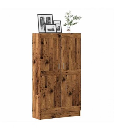 vidaXL Book Cabinet Old Wood 82,5x30,5x150 cm Engineered Wood