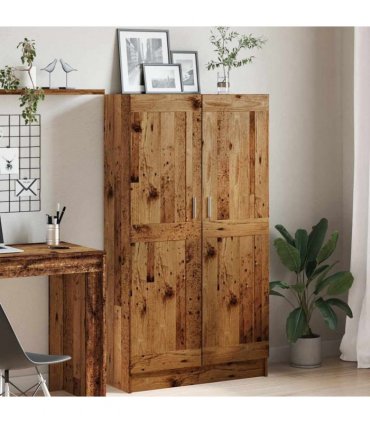 vidaXL Book Cabinet Old Wood 82,5x30,5x150 cm Engineered Wood
