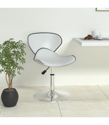 vidaXL Bar Stool White Faux Leather
