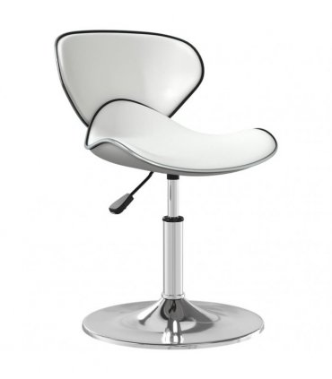 vidaXL Bar Stool White Faux Leather