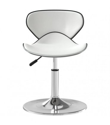 vidaXL Bar Stool White Faux Leather