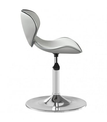 vidaXL Bar Stool White Faux Leather