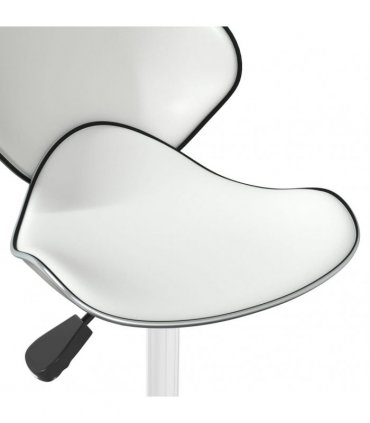 vidaXL Bar Stool White Faux Leather