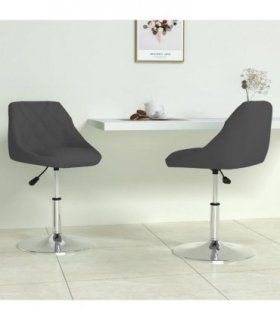 vidaXL Swivel Dining Chairs 2 pcs Black Velvet