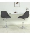 vidaXL Swivel Dining Chairs 2 pcs Black Velvet