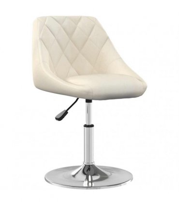 vidaXL Swivel Dining Chairs 2 pcs Cream Velvet