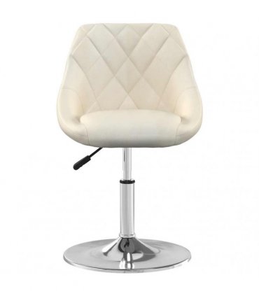 vidaXL Swivel Dining Chairs 2 pcs Cream Velvet