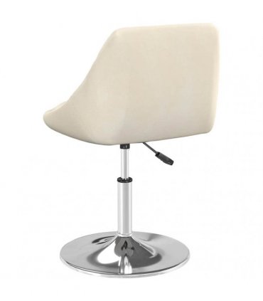 vidaXL Swivel Dining Chairs 2 pcs Cream Velvet