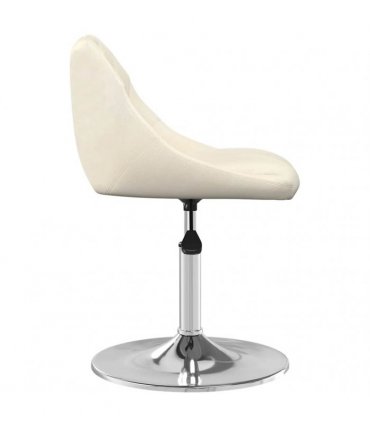 vidaXL Swivel Dining Chairs 2 pcs Cream Velvet