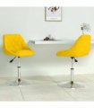 vidaXL Swivel Dining Chairs 2 pcs Mustard Yellow Velvet