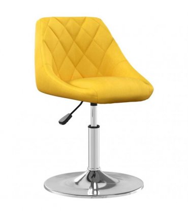 vidaXL Swivel Dining Chairs 2 pcs Mustard Yellow Velvet