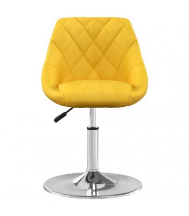 vidaXL Swivel Dining Chairs 2 pcs Mustard Yellow Velvet