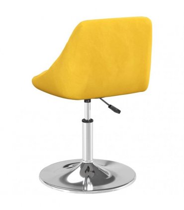 vidaXL Swivel Dining Chairs 2 pcs Mustard Yellow Velvet