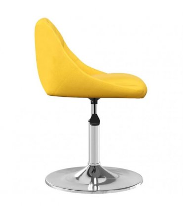 vidaXL Swivel Dining Chairs 2 pcs Mustard Yellow Velvet