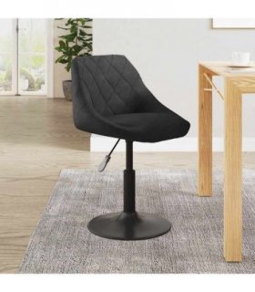 vidaXL Bar Stool Black Velvet