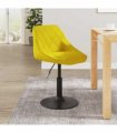 vidaXL Bar Stool Mustard Yellow Velvet