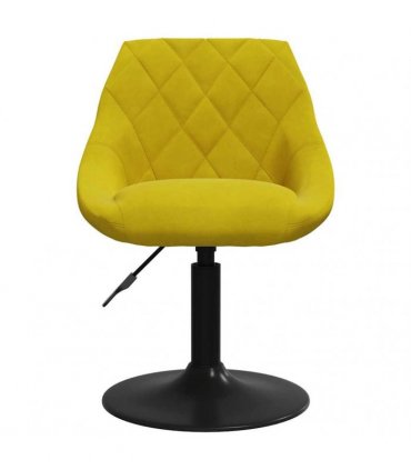 vidaXL Bar Stool Mustard Yellow Velvet