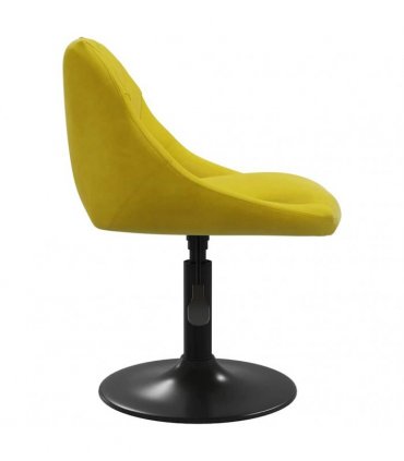 vidaXL Bar Stool Mustard Yellow Velvet