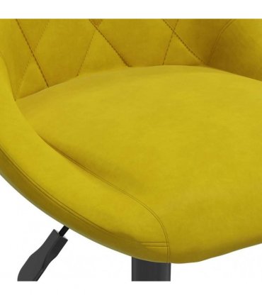 vidaXL Bar Stool Mustard Yellow Velvet