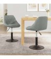 vidaXL Swivel Dining Chairs 2 pcs Light Grey Velvet