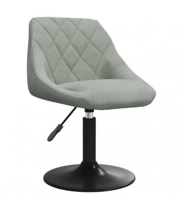 vidaXL Swivel Dining Chairs 2 pcs Light Grey Velvet