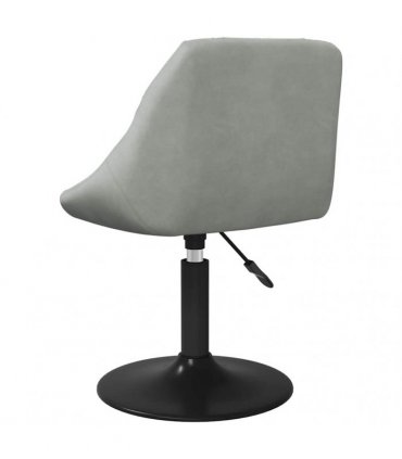 vidaXL Swivel Dining Chairs 2 pcs Light Grey Velvet