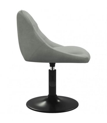 vidaXL Swivel Dining Chairs 2 pcs Light Grey Velvet