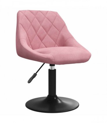 vidaXL Swivel Dining Chairs 2 pcs Pink Velvet