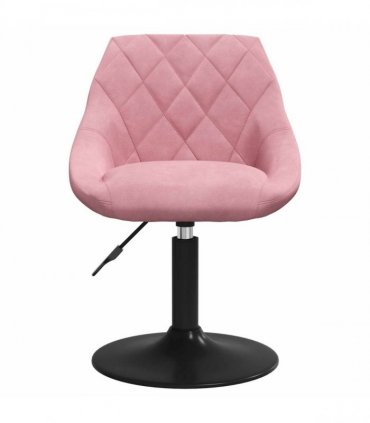 vidaXL Swivel Dining Chairs 2 pcs Pink Velvet
