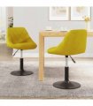 vidaXL Swivel Dining Chairs 2 pcs Mustard Yellow Velvet