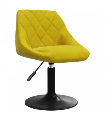 vidaXL Swivel Dining Chairs 2 pcs Mustard Yellow Velvet