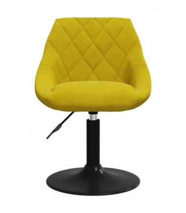 vidaXL Swivel Dining Chairs 2 pcs Mustard Yellow Velvet