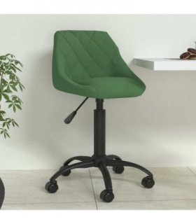 vidaXL Dining Chair Dark Green Velvet