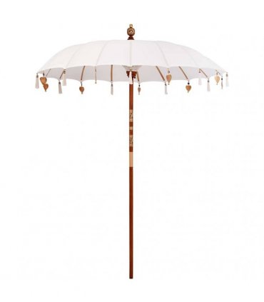 vidaXL Balinese Parasol with Base Cream and Natual 190 x 190 x 250 cm
