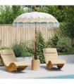 vidaXL Balinese Parasol with Base Ø 180-190 cm Cream