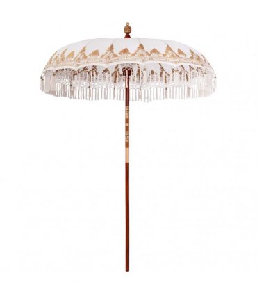 vidaXL Balinese Parasol with Base Ø 180-190 cm Cream