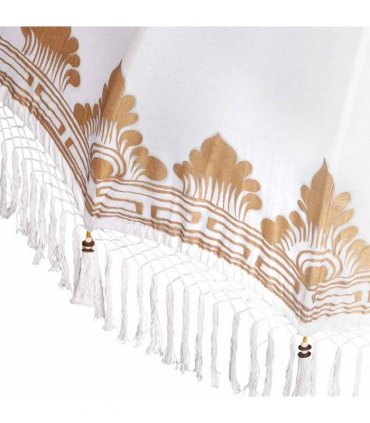 vidaXL Balinese Parasol with Base Ø 180-190 cm Cream